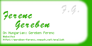 ferenc gereben business card